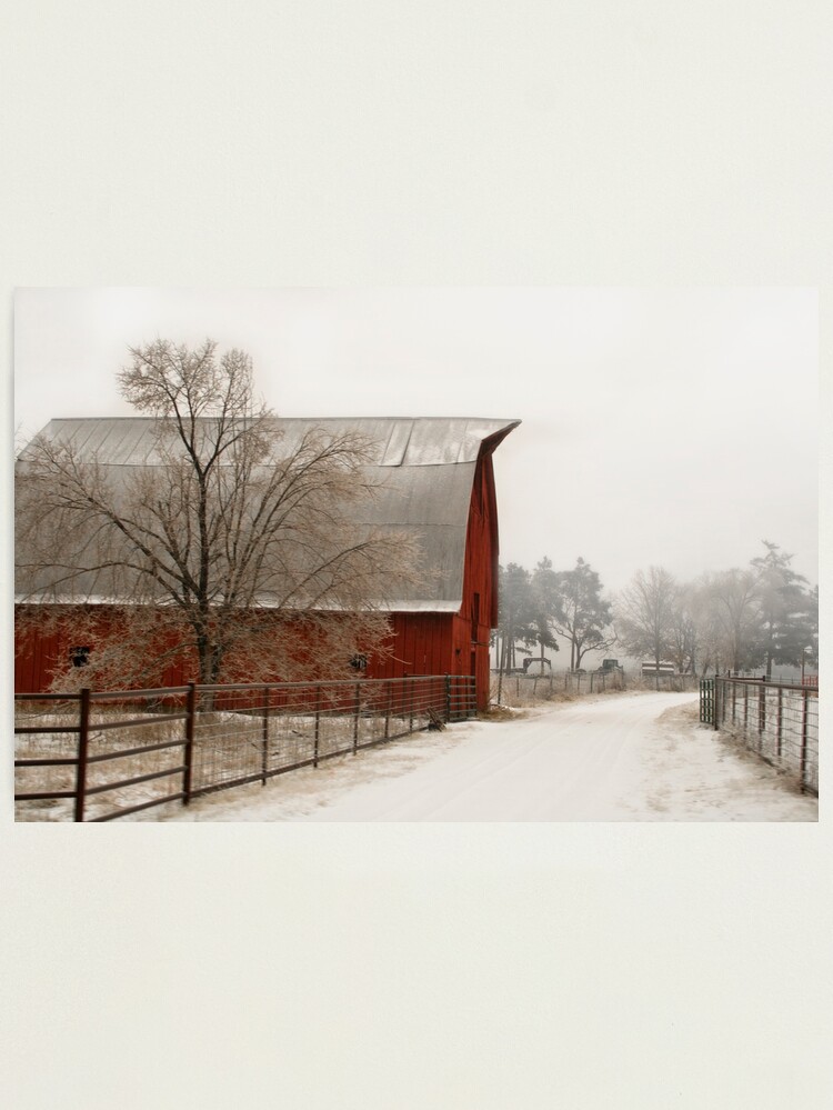 Thumbnail 1 of 3, Photographic Print, Winter on the Farm designed and sold by believer9.