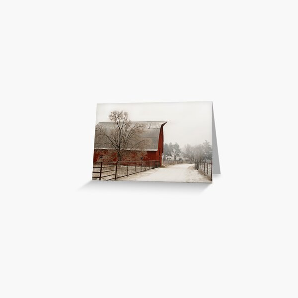 Winter on the Farm Greeting Card