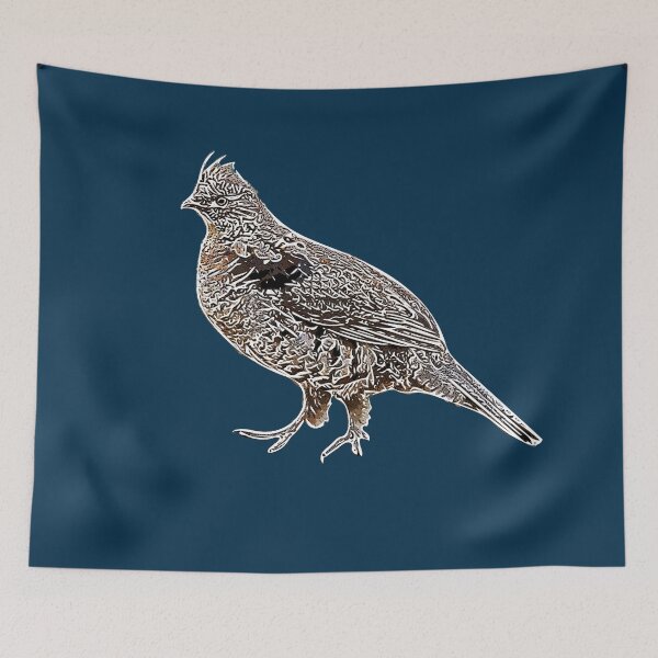 Item preview,  Ruffed Grouse White Alternate Design  designed and sold by designsasstultd.