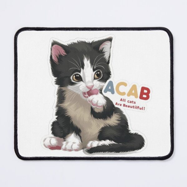 Item preview, Cute kitten licking its paw. All Cats Are Beautiful! ACAB  designed and sold by JonathanP514.