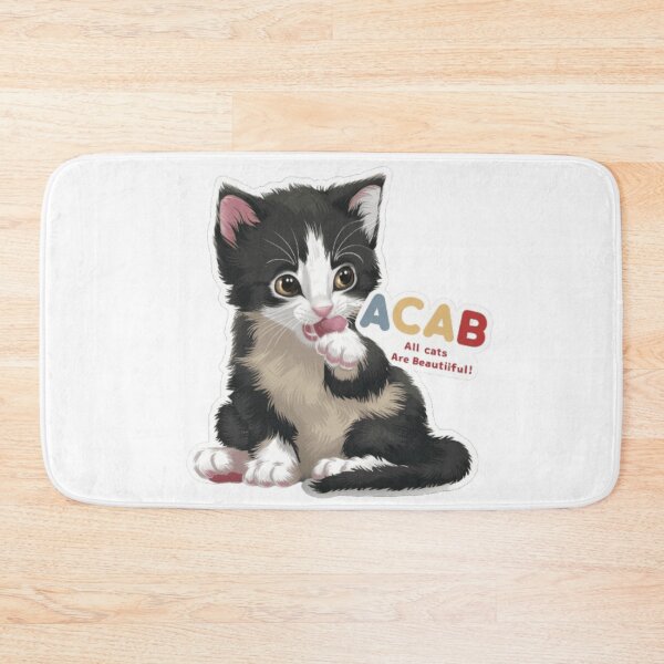 Item preview, Cute kitten licking its paw. All Cats Are Beautiful! ACAB  designed and sold by JonathanP514.