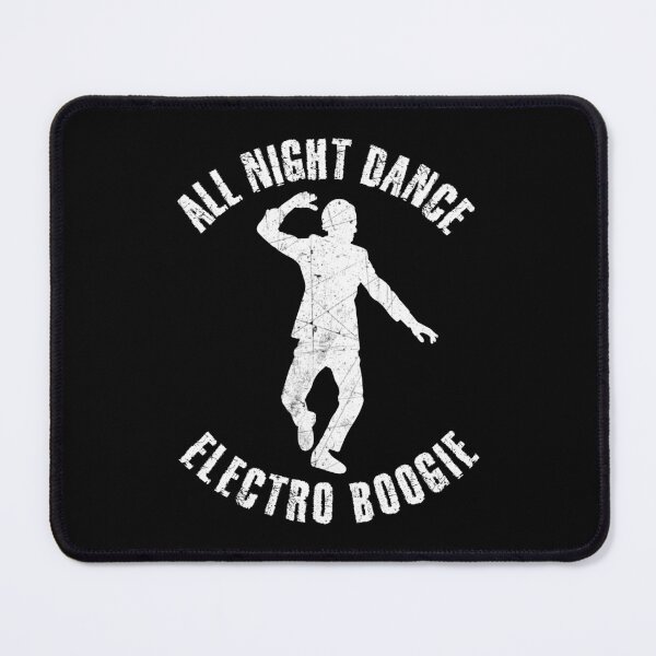 Item preview, White silhouette of a man dancing electro boogie designed and sold by HarridanCreates.