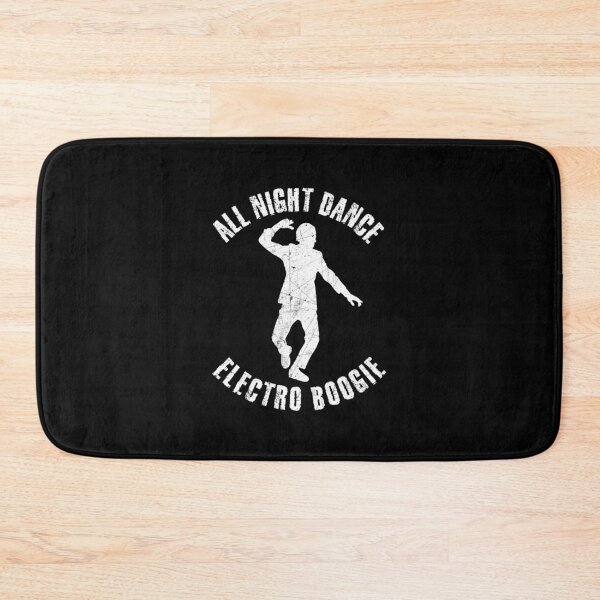 Item preview, White silhouette of a man dancing electro boogie designed and sold by HarridanCreates.