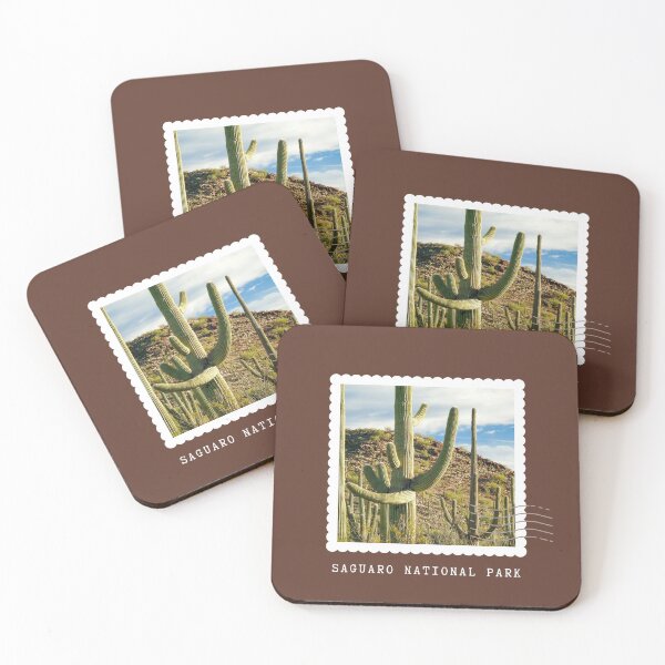 Item preview, Saguaro National Park Postage Stamp Print designed and sold by Femme Pastel Collective.