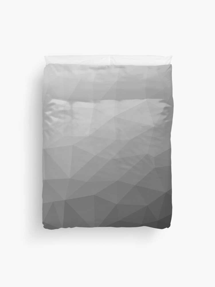 Thumbnail 1 of 2, Duvet Cover, Gray Gradient Geometric Mesh Pattern grey elegant design designed and sold by PLdesign.