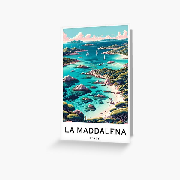 Item preview, La Maddalena Sardinia Italy - Digital Art Poster designed and sold by TravelMarvel.