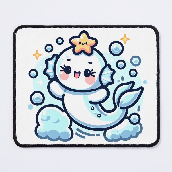 Item preview, Kawaii Bubbly Siren With Starfish Earrings designed and sold by CanvasCutie.