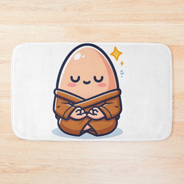 Item preview, Kawaii Egg Meditating Peacefully Wearing A Monk'S Robe designed and sold by CanvasCutie.