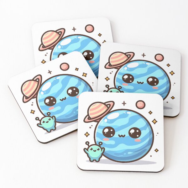 Item preview, Kawaii Planet: A Cute Alien Friend designed and sold by CanvasCutie.