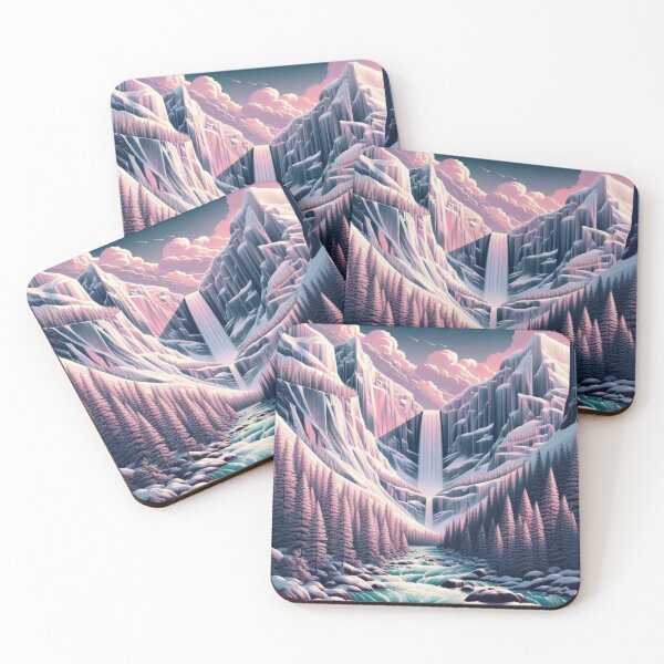 Item preview, Twilight Cascade: Surreal Mountain Landscape designed and sold by TDKCustoms.