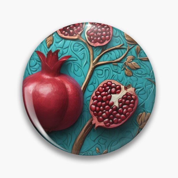 Item preview, FANTASY COIN WITH POMEGRANATE FRUIT RELIEF designed and sold by Ciervo Primavera.