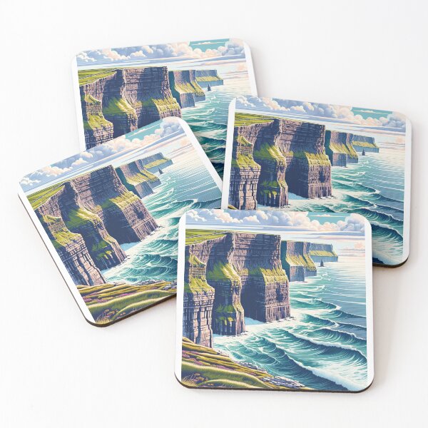 Item preview, Cliffs of Moher Ireland - Digital Art Poster designed and sold by TravelMarvel.