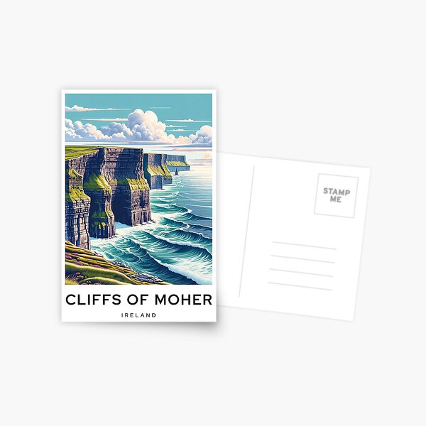 Item preview, Cliffs of Moher Ireland - Digital Art Poster designed and sold by TravelMarvel.