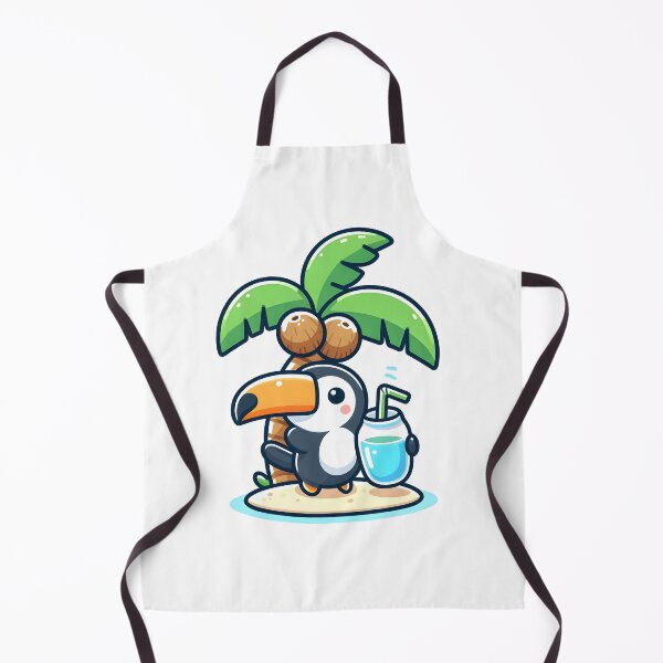 Item preview, Kawaii Toucan With Coconut Drink designed and sold by CanvasCutie.