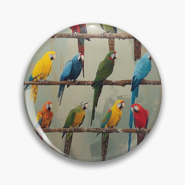 Item preview, Everybirdy Parrots Pattern 2024 designed and sold by GrinGalore.