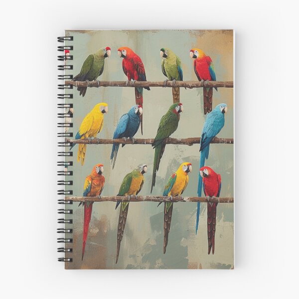 Item preview, Everybirdy Parrots Pattern 2024 designed and sold by GrinGalore.