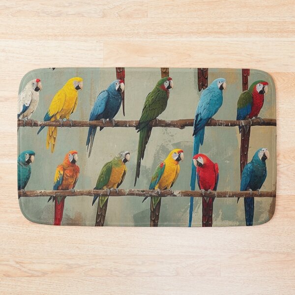 Item preview, Everybirdy Parrots Pattern 2024 designed and sold by GrinGalore.