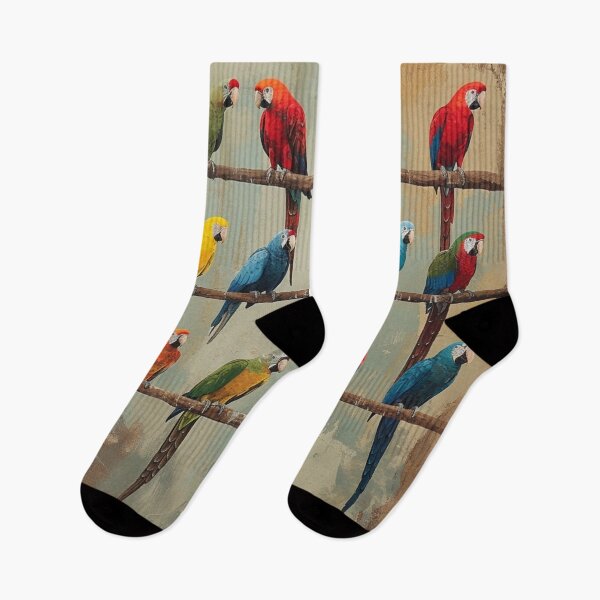 Item preview, Everybirdy Parrots Pattern 2024 designed and sold by GrinGalore.