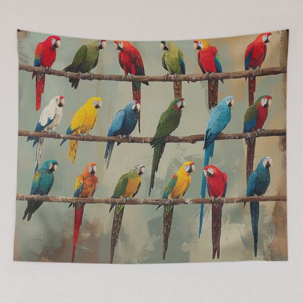Item preview, Everybirdy Parrots Pattern 2024 designed and sold by GrinGalore.