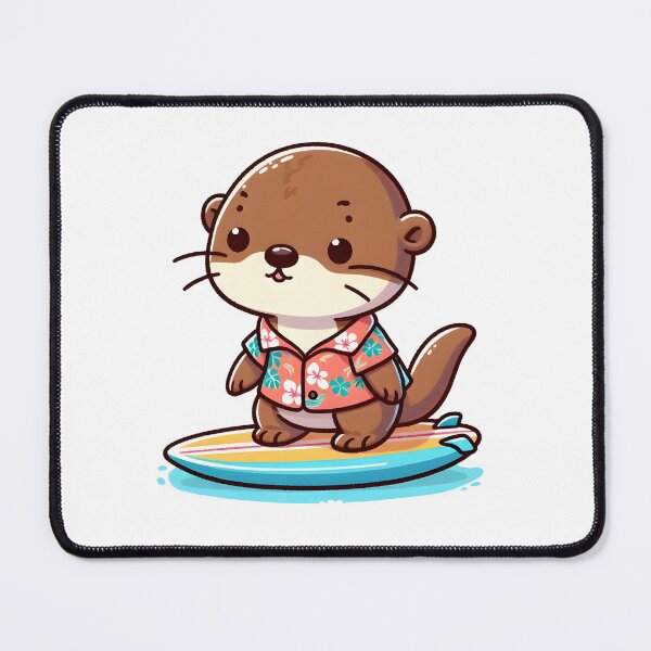 Item preview, Kawaii Otter With Hawaiian Shirt designed and sold by CanvasCutie.