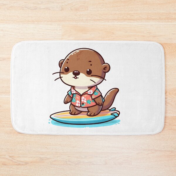Item preview, Kawaii Otter With Hawaiian Shirt designed and sold by CanvasCutie.