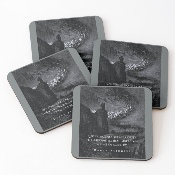 Item preview, Dante Alighieri quote: Life brings no greater grief Than happiness remembered in a time Of sorrow designed and sold by artbleed.