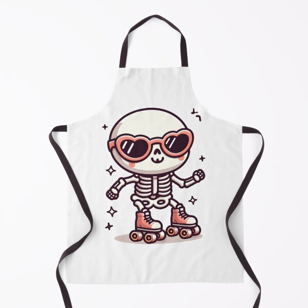 Item preview, Kawaii Whimsical Skeleton Roller Skating With Retro Sunglasses designed and sold by CanvasCutie.