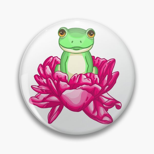 Item preview, A little cute frog in a flower designed and sold by MaanArtCorner.