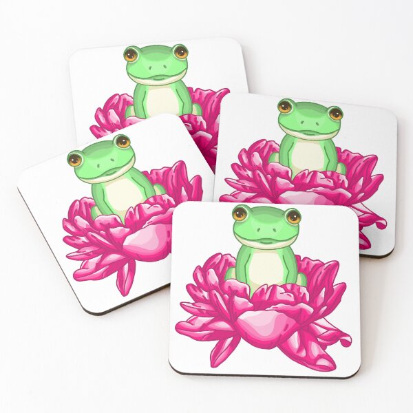 Item preview, A little cute frog in a flower designed and sold by MaanArtCorner.