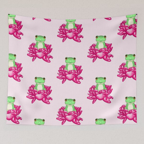 Item preview, A little cute frog in a flower designed and sold by MaanArtCorner.