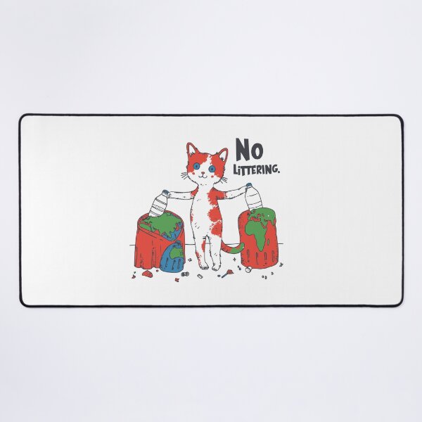 Item preview, Stop Littering Cat Environment Protection Recycle designed and sold by Adam Brooq.