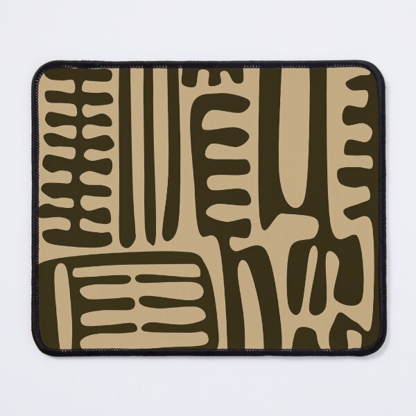 Item preview, Iconic Traditional Nordic Folk Floral Pattern in Brown and Beige designed and sold by Deutschic.