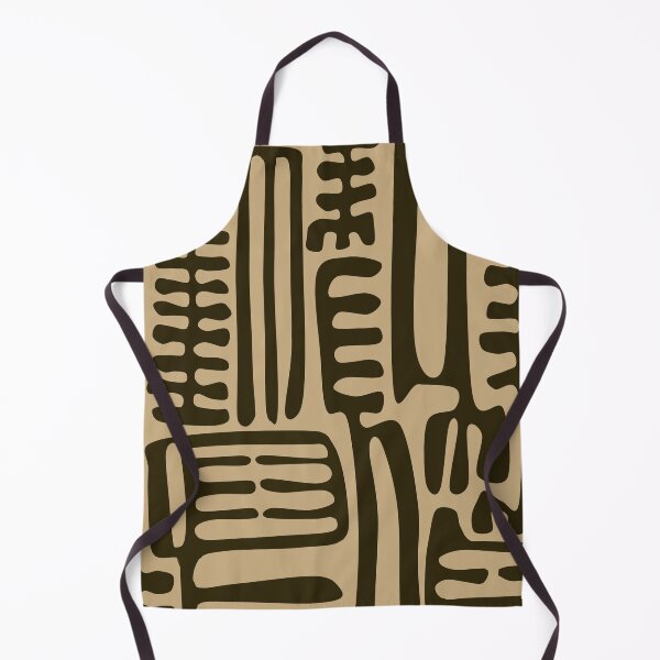 Item preview, Iconic Traditional Nordic Folk Floral Pattern in Brown and Beige designed and sold by Deutschic.