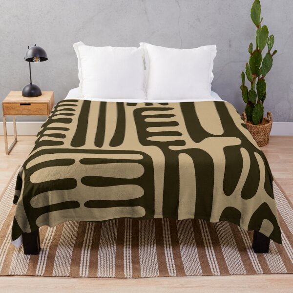Item preview, Iconic Traditional Nordic Folk Floral Pattern in Brown and Beige designed and sold by Deutschic.