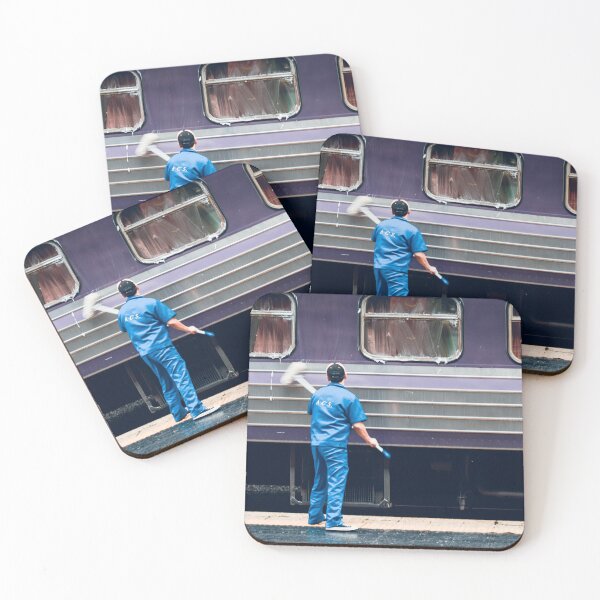 Item preview, Blue uniformed staff and purple cabin. designed and sold by Sirivoot.