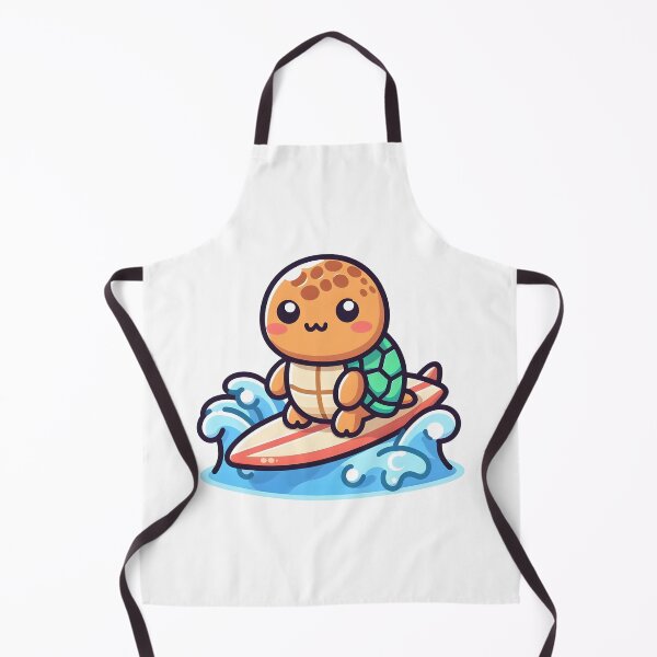 Item preview, Kawaii Turtle With Surfboard designed and sold by CanvasCutie.
