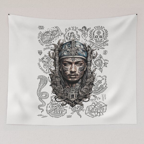 Item preview, Russian Prison; Tattoo Style; designed and sold by StickerApe.