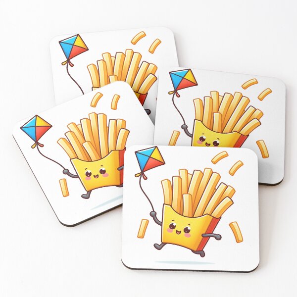 Item preview, Kawaii French Fries With Kite designed and sold by CanvasCutie.