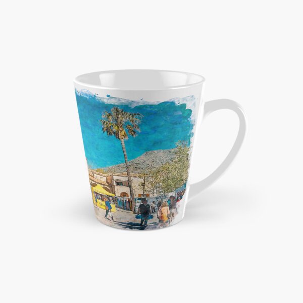 Item preview, Puerto Pollensa Square Mallorca Watercolour Effect designed and sold by GG WALL ART.