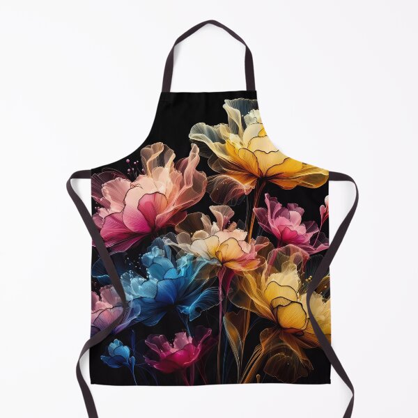 Item preview, Yellow, blue and pink stunning flowers. designed and sold by ShazellArt.
