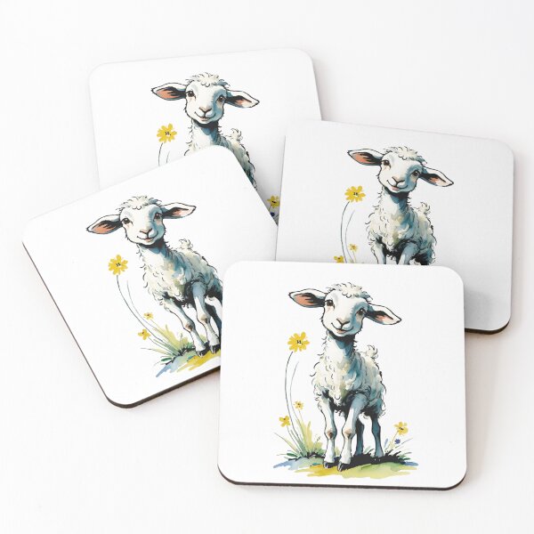 Item preview, Cute little lamb on an Easter walk. designed and sold by SaraSumi.