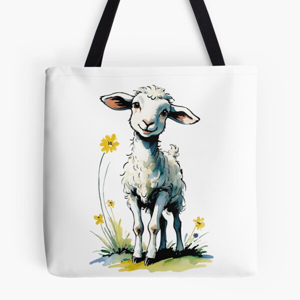Item preview, Cute little lamb on an Easter walk. designed and sold by SaraSumi.