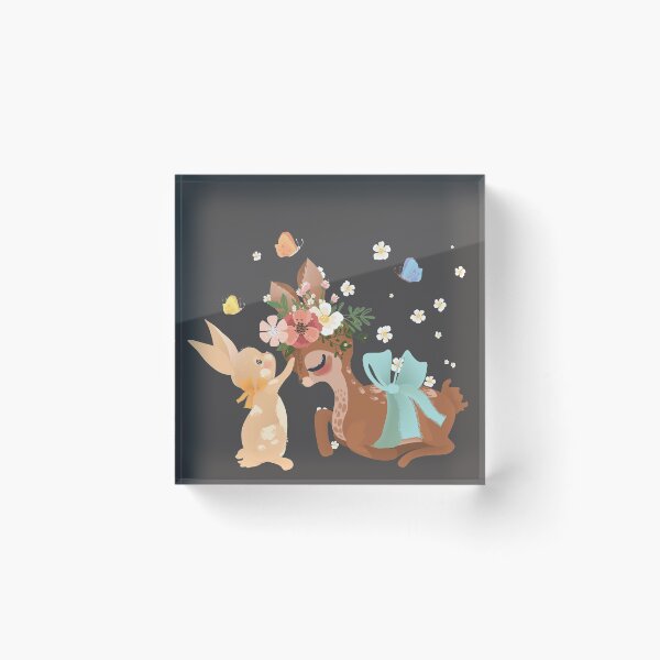 Item preview, Cute bunny with little deer designed and sold by Anna Babich.