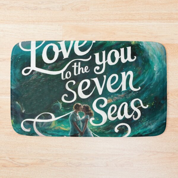 Item preview, I Love You To The Seven Seas Best Typography T Shirt Typo T-Shirts designed and sold by sportsimpact.
