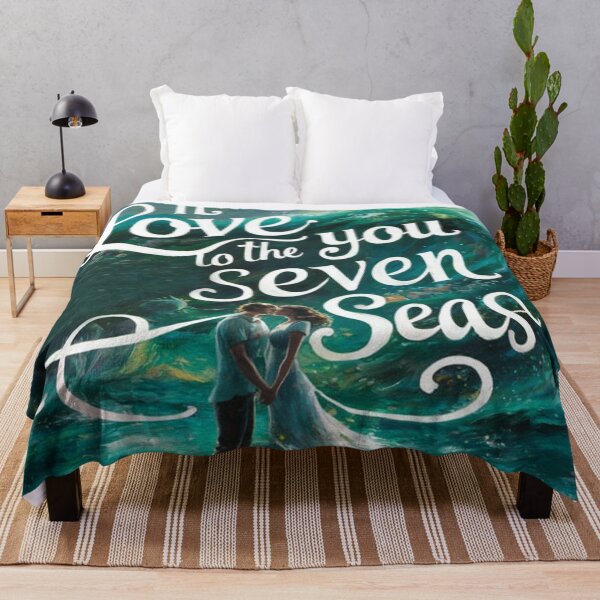 Item preview, I Love You To The Seven Seas Best Typography T Shirt Typo T-Shirts designed and sold by sportsimpact.