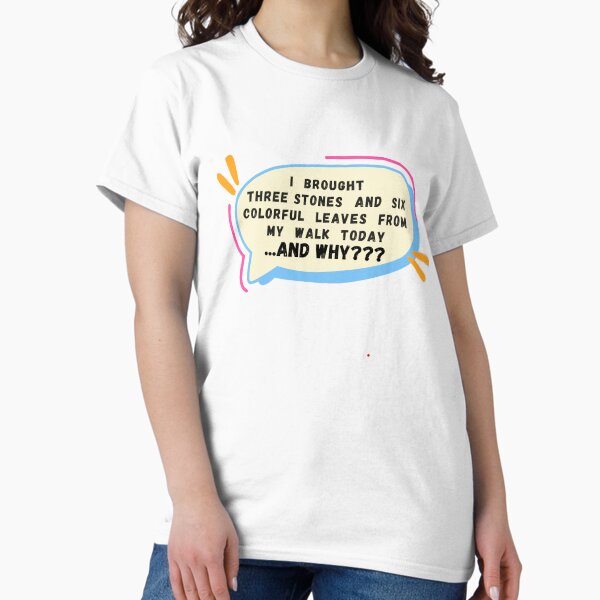 Vista previa del artículo con la obra «Traje tres piedras y seis hojas de colores de mi paseo de hoy,... ¿y por qué? - colores», diseñado y vendido por Endless Projects.