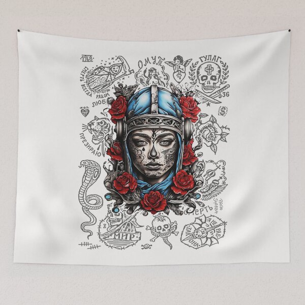 Item preview, Russian Prison; Tattoo Style; designed and sold by StickerApe.