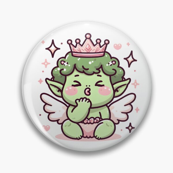 Item preview, Kawaii Cherubic Ogre With Sparkling Tiara designed and sold by CanvasCutie.