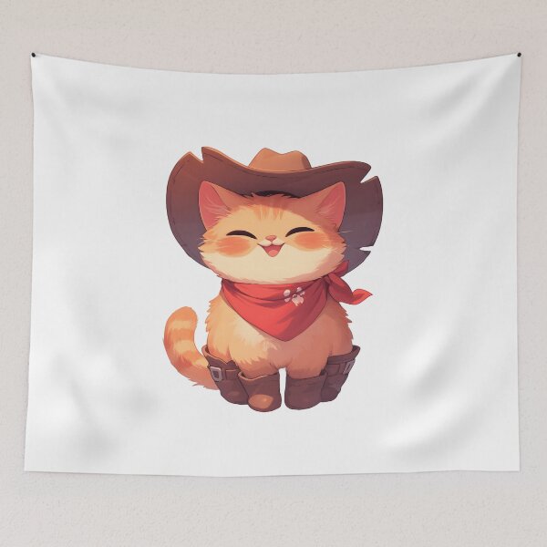 Item preview, Cute Cowboy Cat designed and sold by StickySparkle.