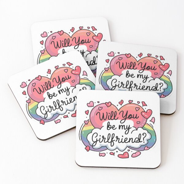 Item preview,  will you be my girlfriend sticker funny love  designed and sold by HelloWoord.